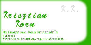 krisztian korn business card